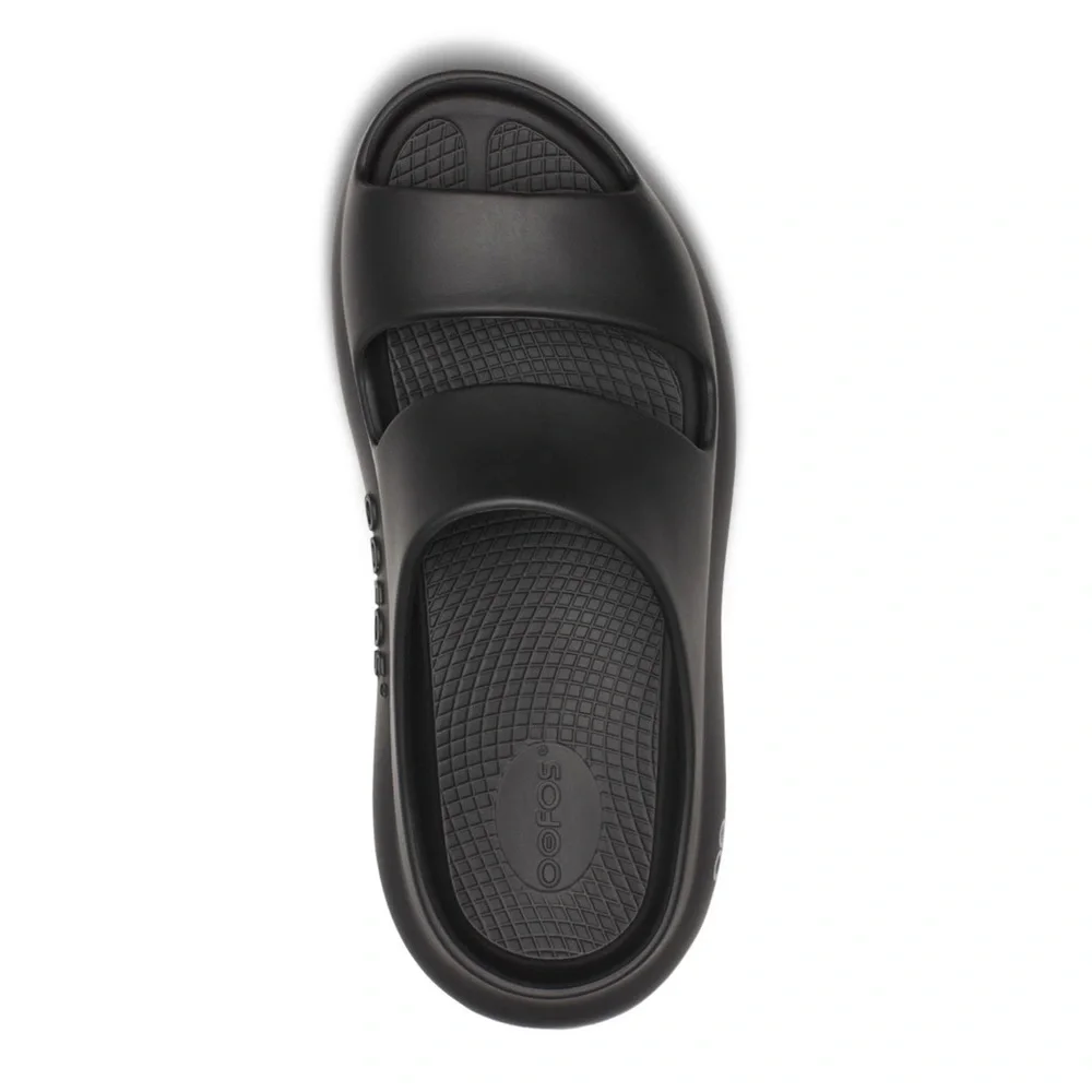 OOFOS • Ooyeah Black Slide Sandals - Picture 9 of 10